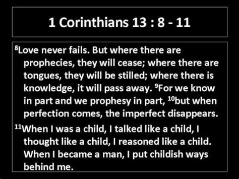 1 corinthians 13:8-10 kjv